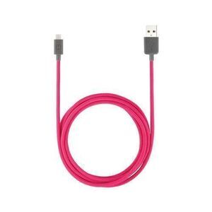 New iHome Micro USB 2.0 Cable Nylon Charge & Sync Cable Pink 5 ft.
